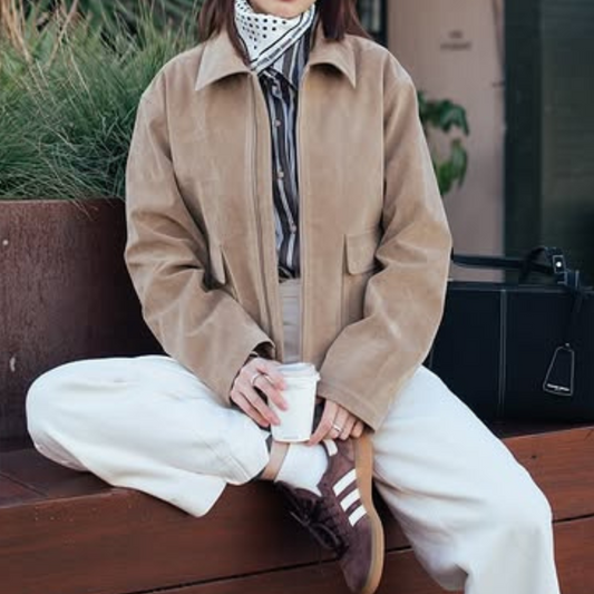 Casual Suede-Style Jacket